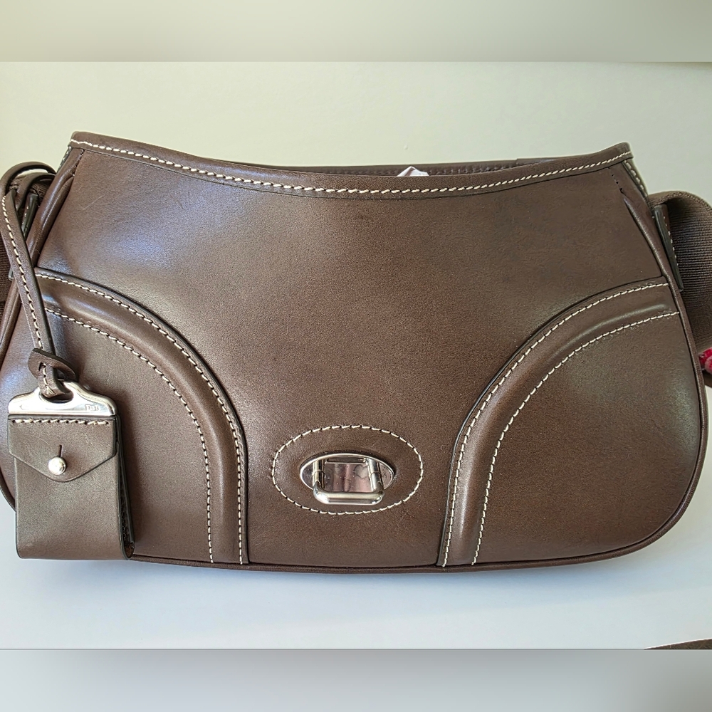 Dooney & Bourke Florentine Toscana Saddle Bag - Espresso- EUC - Picture 14 of 14